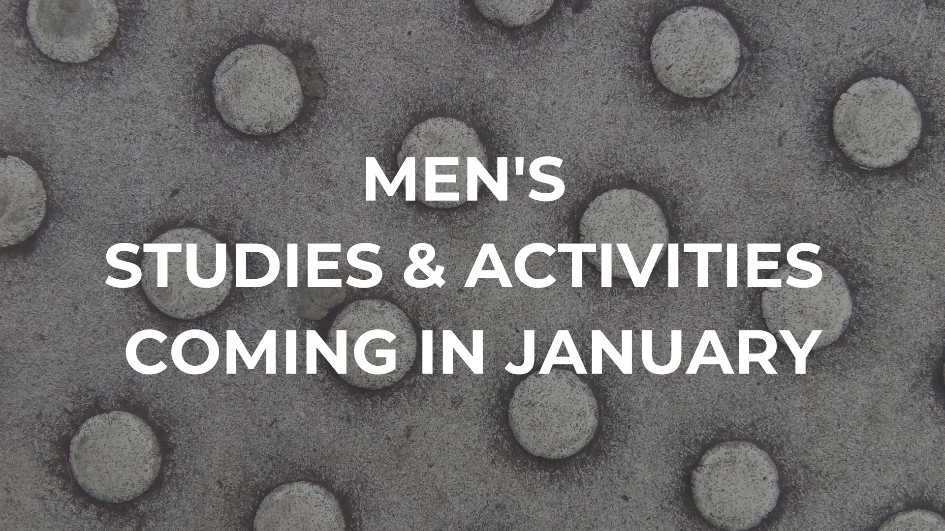 Men's Studies coming