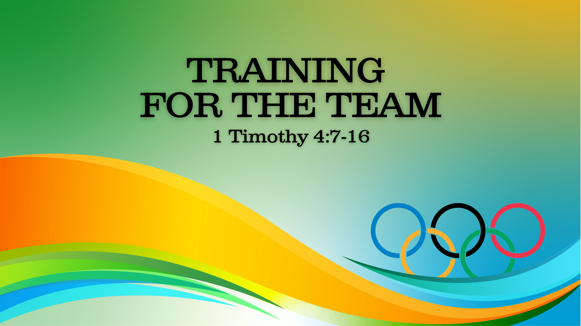 Go For The Gold: Training For The Team