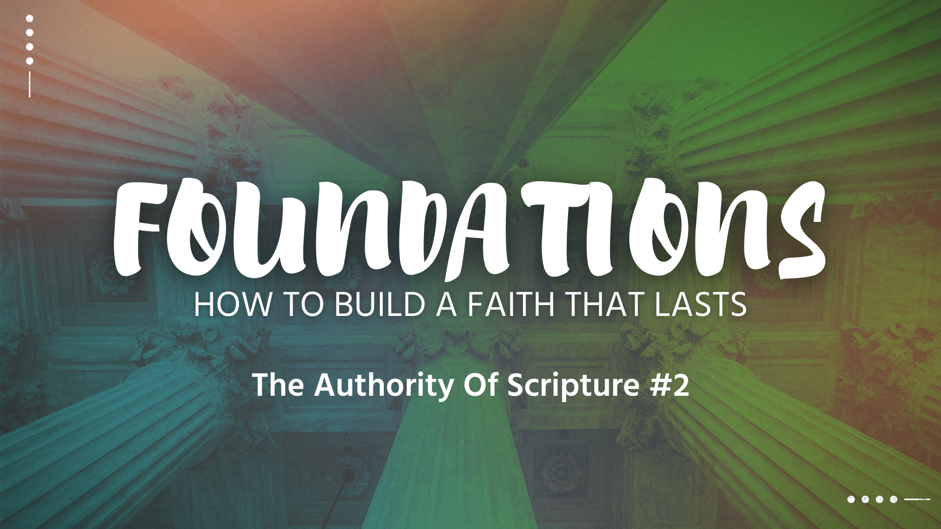 Foundations: The Authority Of Scripture #2